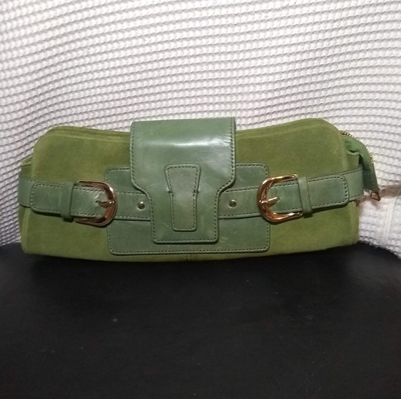 Banana Republic Green leather shoulder bag - Picture 1 of 8